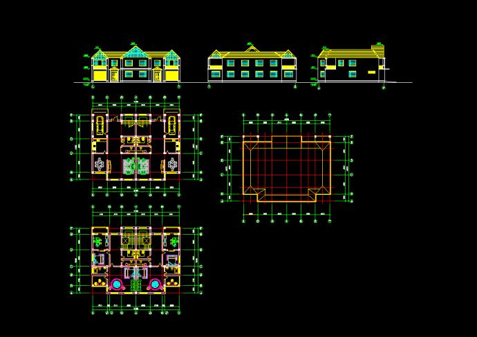 某地区某小型别墅建筑设计cad方案图_图1