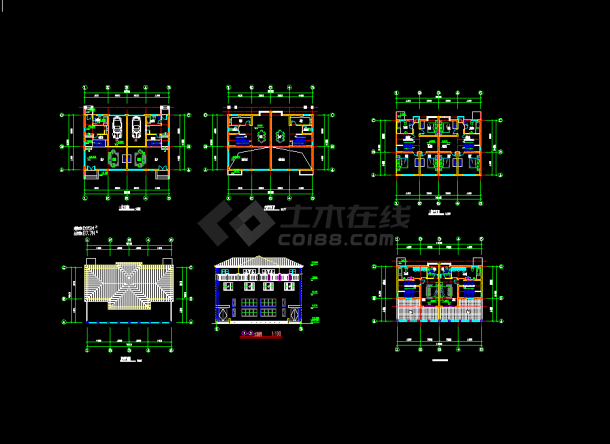 某地区某A方案小别墅设计cad建筑施工图-图一