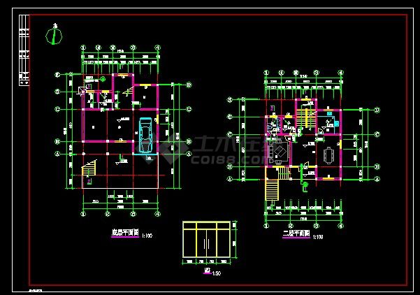 某地区某农居房建筑设计cad施工方案图-图二