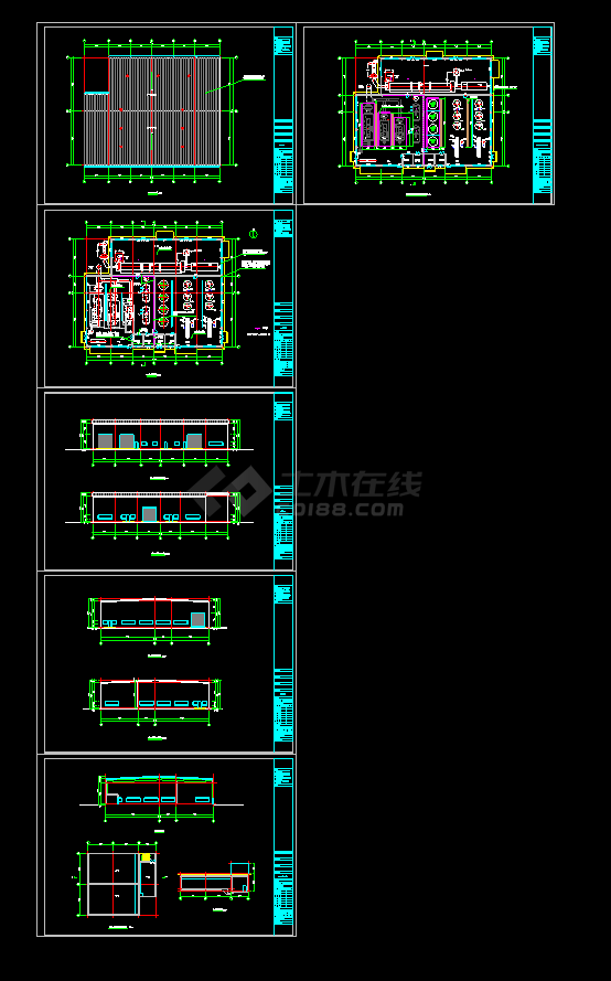 钢结构工业厂房锅炉房施工图纸（含建筑结构水电暖）-图二