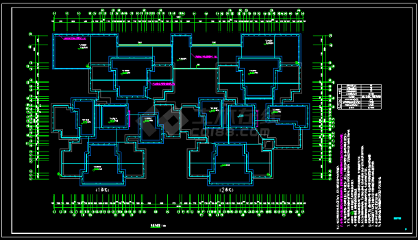某地17层带商业住宅楼配电设计CAD图纸-图二