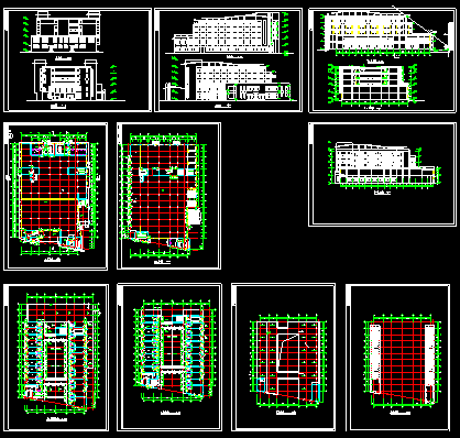 某中学综合楼及宿舍CAD建筑方案设计图_图1