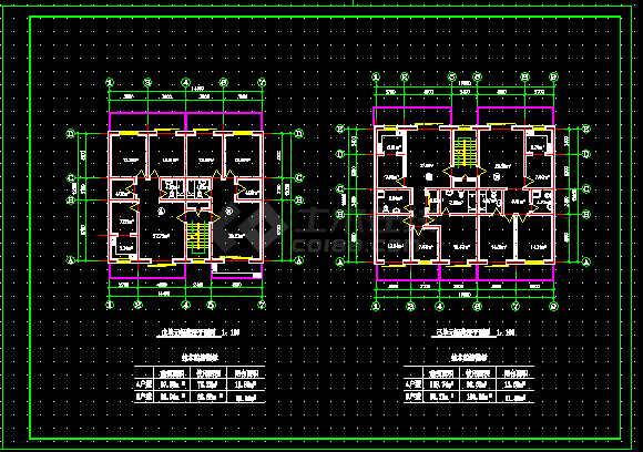新型小户型住宅建筑施工CAD设计方案图纸-图二
