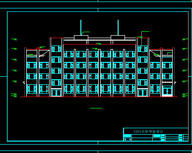 某地四层框架办公楼建筑结构CAD图纸-图二