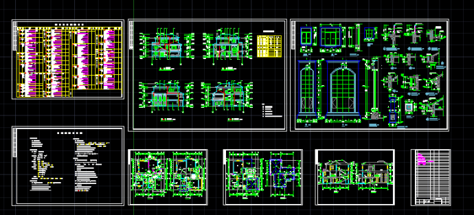 某地3层独栋别墅施工图（含设计说明）_图1