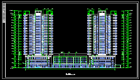 某全套商住楼（带人防）CAD建筑设计施工图-图二
