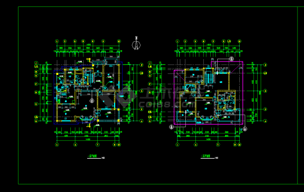 浙西郊区某别墅建筑设计cad施工图-图二