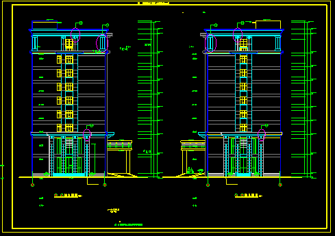 新锦城宾馆CAD建筑设计全套施工图-图二