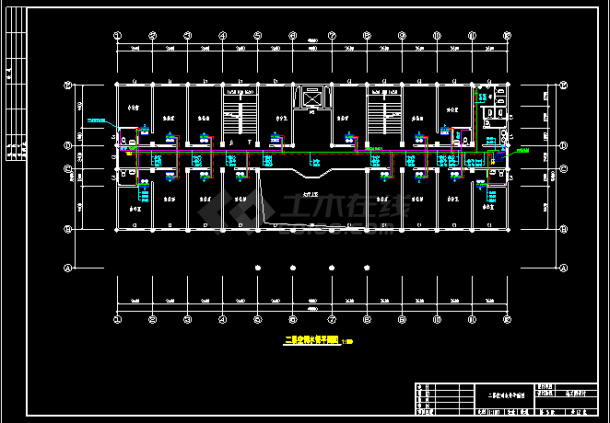 实用商务办公楼中央空调管道设计cad施工图-图二