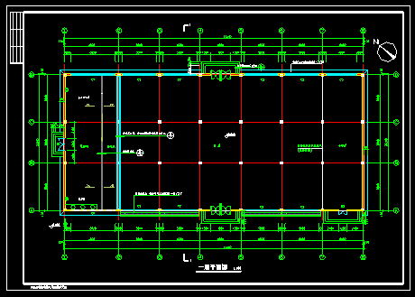 某豪华餐厅CAD建筑设计施工平面图-图二