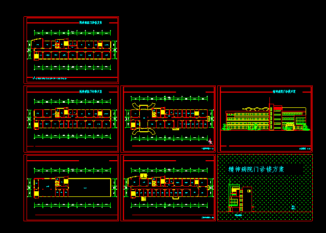 某市精神病院门诊楼cad施工设计图_图1