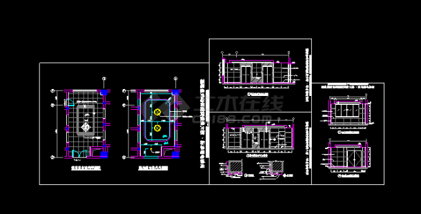 某医院大楼标准层电梯间装修cad立面施工设计图-图一