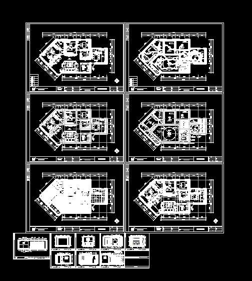 某地大型欧式家装施工CAD平立面图_图1