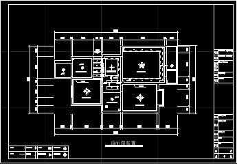 某地一套二居室的装修设计方案CAD图纸-图二