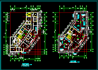 滨江新区新桥村某小区会所建筑CAD设计施工图纸-图二