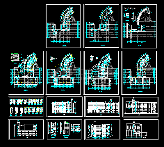某市酒店建筑全套CAD设计施工平立面图纸-图一