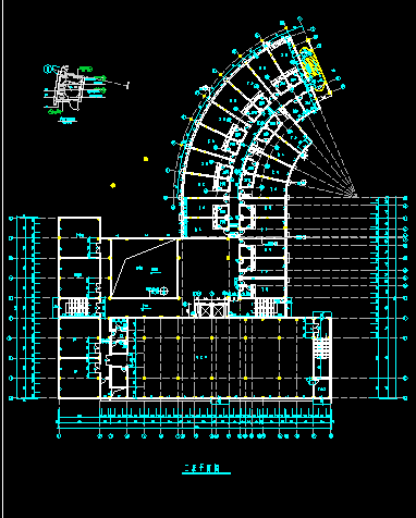 某市酒店建筑全套CAD设计施工平立面图纸-图二