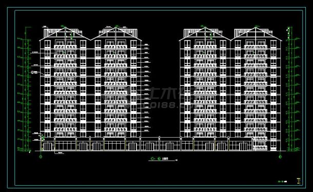 某地特色高层住宅楼建筑设计cad全套施工图(含设计说明）-图二