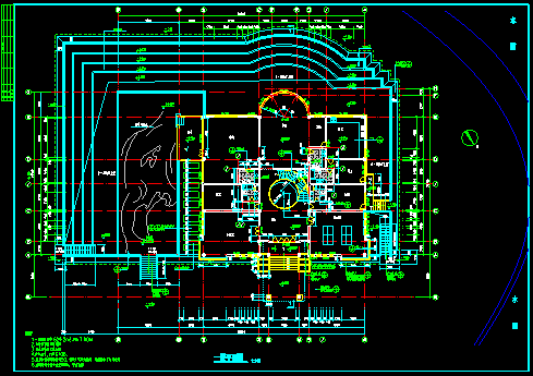 某区某休闲别墅建筑结构施工图CAD图纸-图二