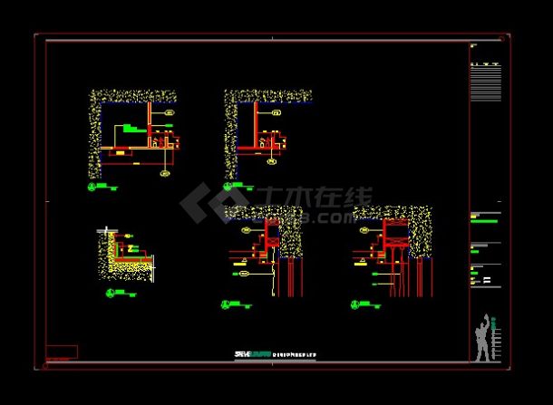  CAD construction drawing of unit D villa design of Zhongshan Garden Phase II in an area - Figure 2