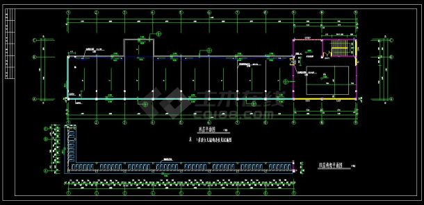 某地高等技术学校浴室建筑设计cad施工图(含设计说明）-图二