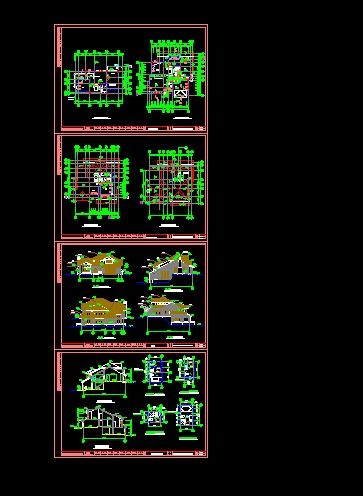 某地区九月森林住宅区J户型别墅设计cad施工图-图一