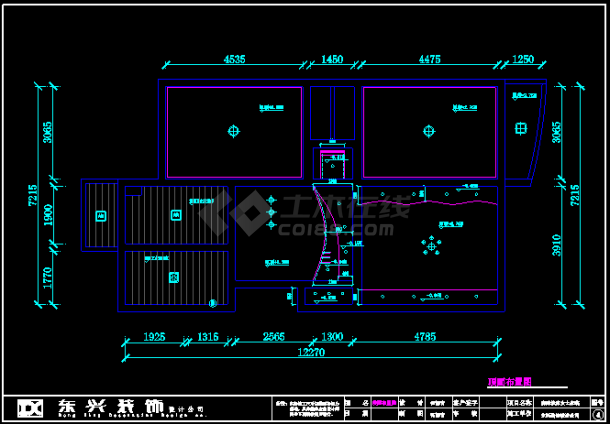 某小区家居室内照明设计(含效果图对照)CAD图纸-图二