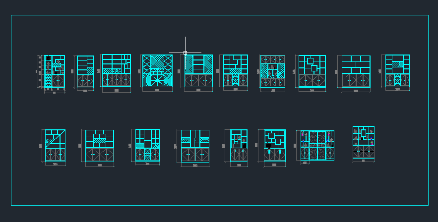 一些酒柜的立面图CAD图纸