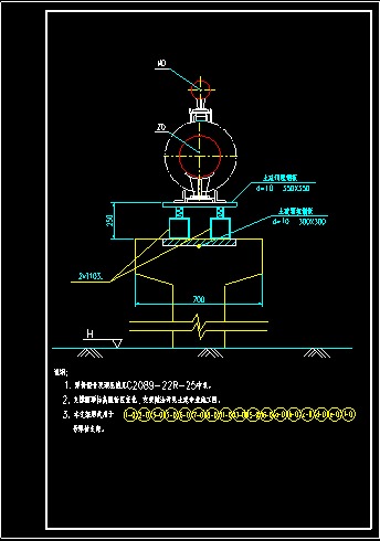 某小型工厂蒸汽管网cad设计大样图-图二