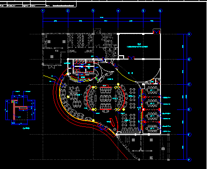 无锡泰思特西餐厅内装修CAD施工设计图纸-图二