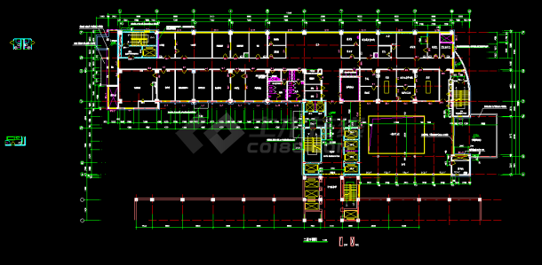医院住院部建筑施工CAD详细设计图-图二