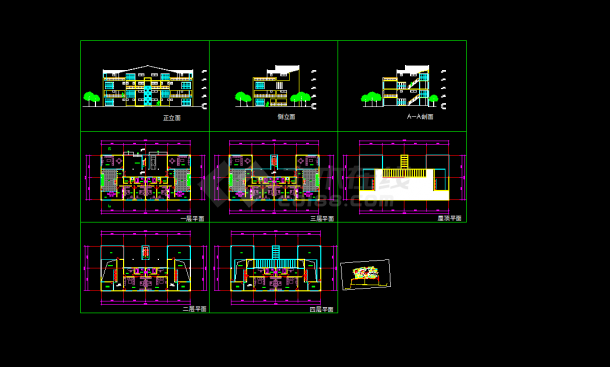 某地区新世纪村镇康居建筑设计cad施工方案图-图一