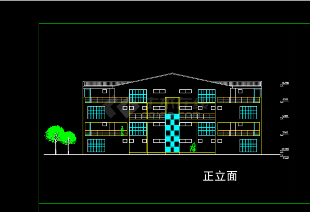 某地区新世纪村镇康居建筑设计cad施工方案图-图二