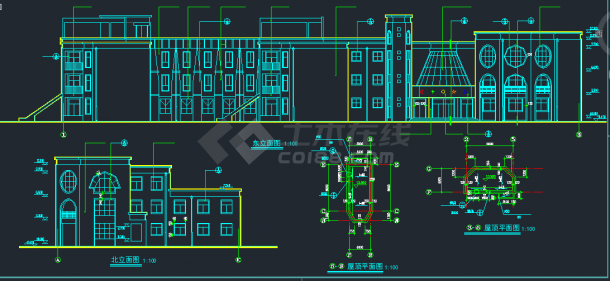 某地区三层经典幼儿园建筑设计CAD施工图-图二
