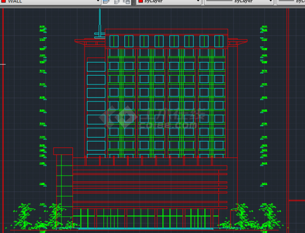 某地高层综合楼建筑设计CAD施工方案图-图二