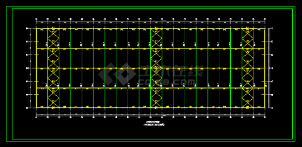 2x21m双层混凝土柱轻钢屋面厂房结构施工图-图二