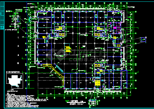 某地方多层商场建筑设计施工CAD图-图二