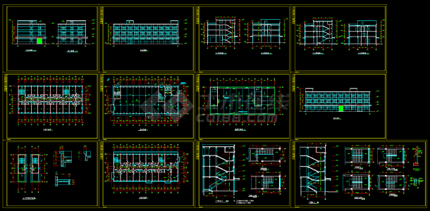 某地多层综合办公楼建筑设计CAD施工图-图一