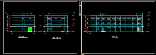 某地多层综合办公楼建筑设计CAD施工图-图二