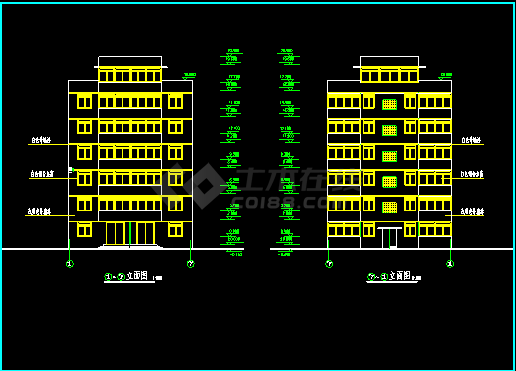 某地多层住宅建筑设计方案CAD图纸-图二