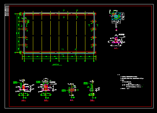 某锅炉房燃气管道结构cad施工设计图_图1