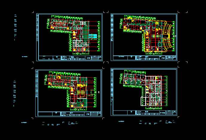 某市国际广场建筑设计CAD平面图_图1
