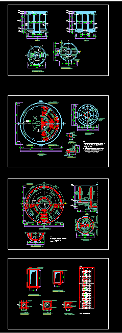 经典常用建筑圆形水池结构cad施工图 _图1