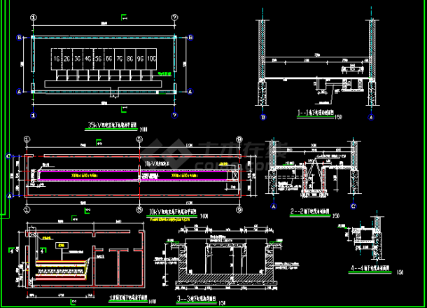 某35KV变电所结构cad施工设计图纸-图二
