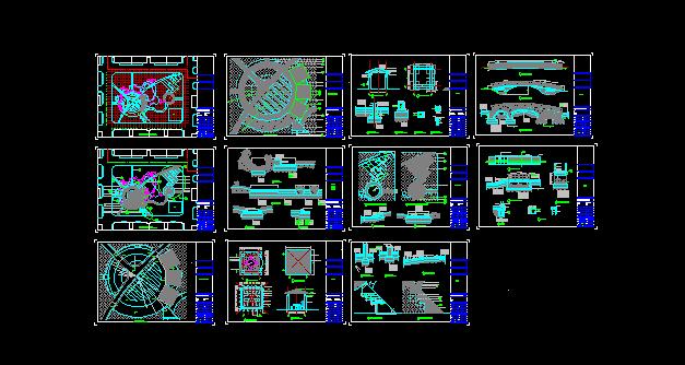 某小区小广场全套景观设计施工CAD图_图1