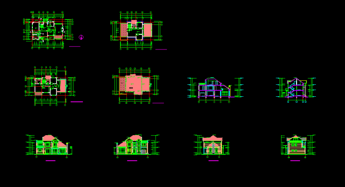 某地简单的小别墅建筑施工图纸（共9张）_图1