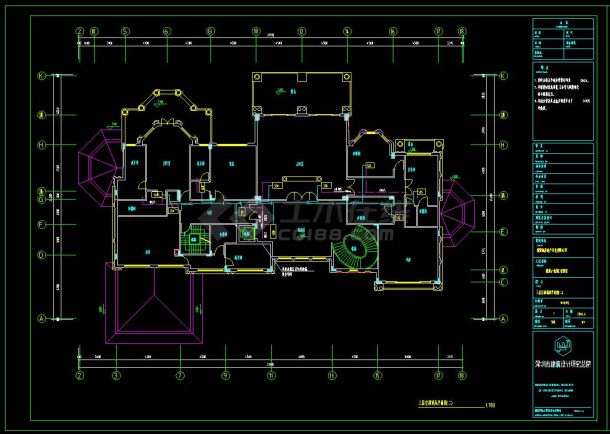 某小区三层豪华别墅建筑空调系统设计cad施工图-图二
