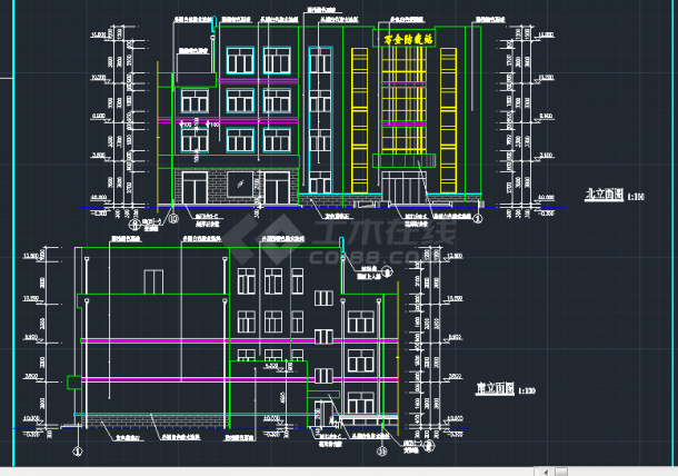 某地区防疫站全套建筑设计CAD施工图-图二