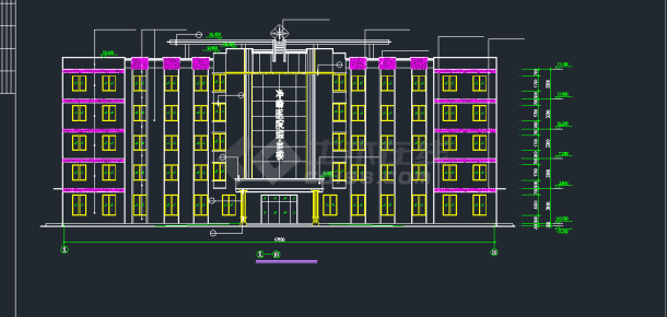 某地净峰医院综合楼建筑设计CAD施工图-图二