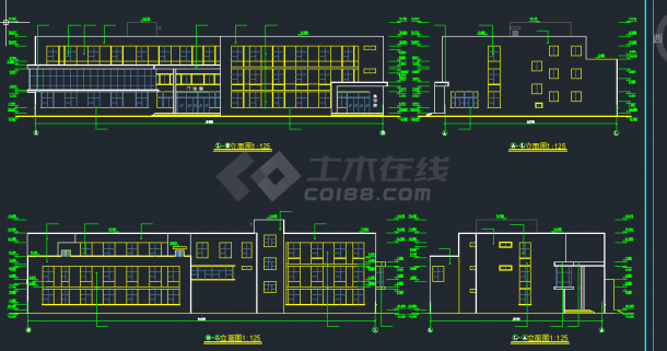 某独立门诊楼建筑设计CAD施工图-图二